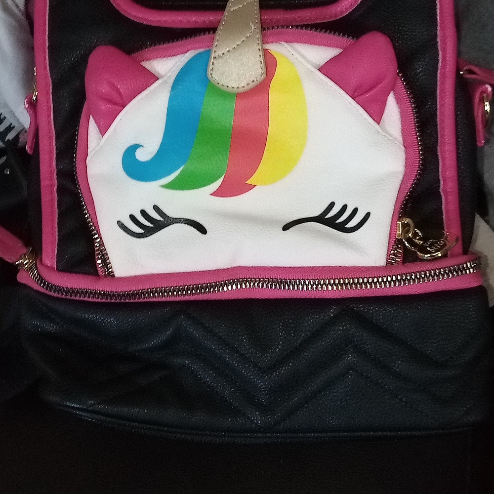 Betsey Johnson Kids Unicorn Purse Or Lunch Box Three Different Main Compartments